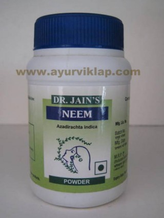 Dr.Jain's, Ayurvedic NEEM POWDER, 50g, Azadirachta Indica, For Skin Diseases, Purification of Blood, Natural Antiseptic